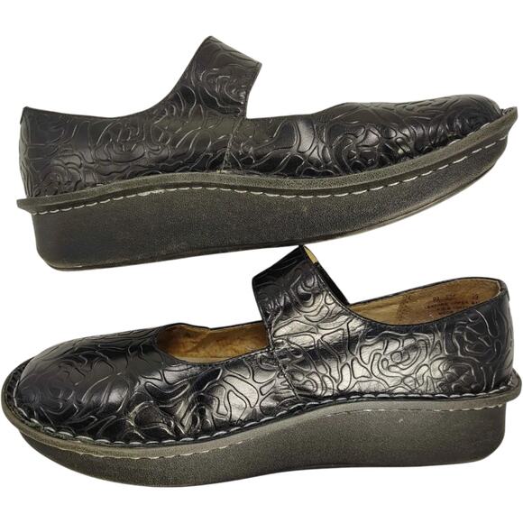 Alegria Paloma Women’s Leather Embossed Rose Comfort MJ Clog EU 39 US 8-8.5 - Picture 5 of 10